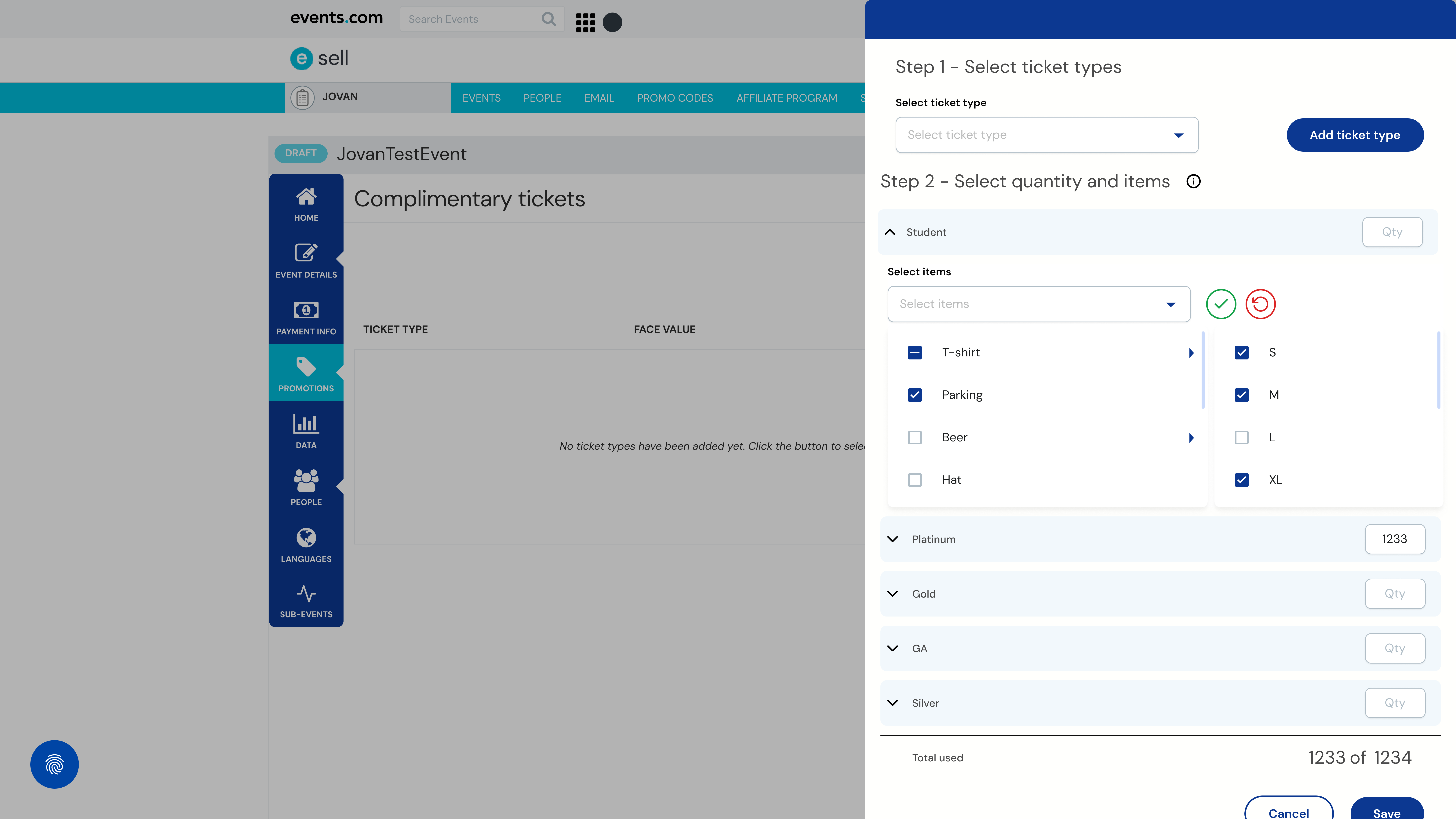 First pitch — side modal with all fields on one dense surface